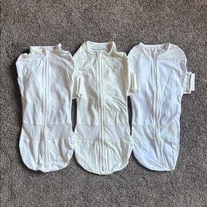 BUNDLE of 3 happiest baby 100% Organic Cotton SNOO Sleep Sack in Ivory, Large.